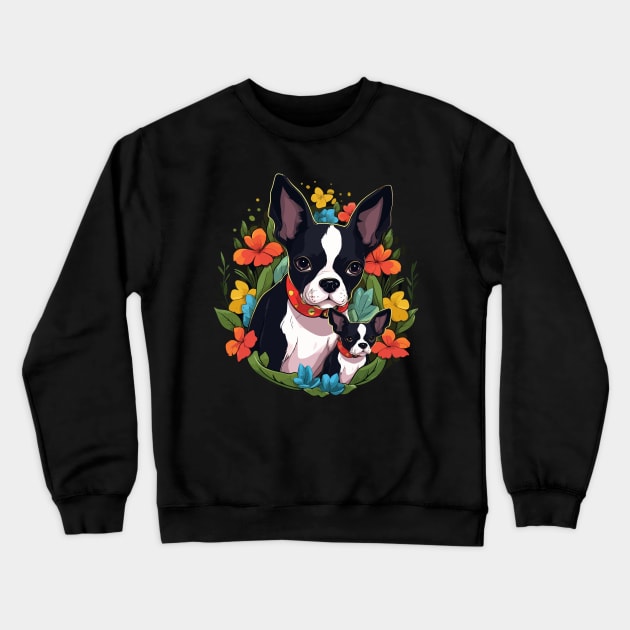 Boston Terrier Mothers Day Crewneck Sweatshirt by JH Mart